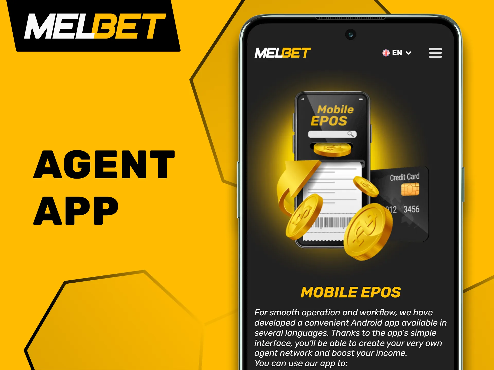 Download the Melbet app for agents.