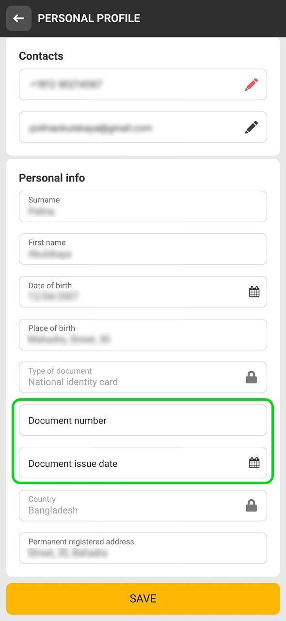 Provide the required documents at Melbet.
