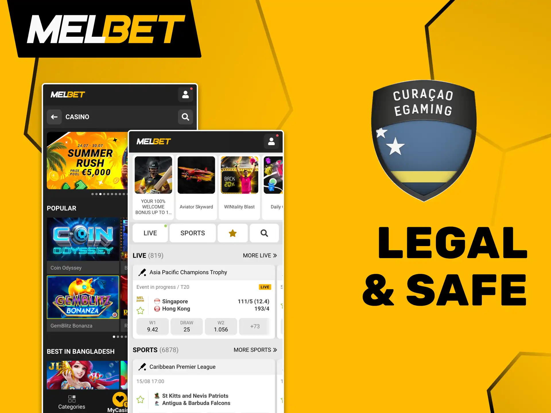 Melbet operates under a Cura&ccedil;ao license and uses encrypted connections for all transactions.