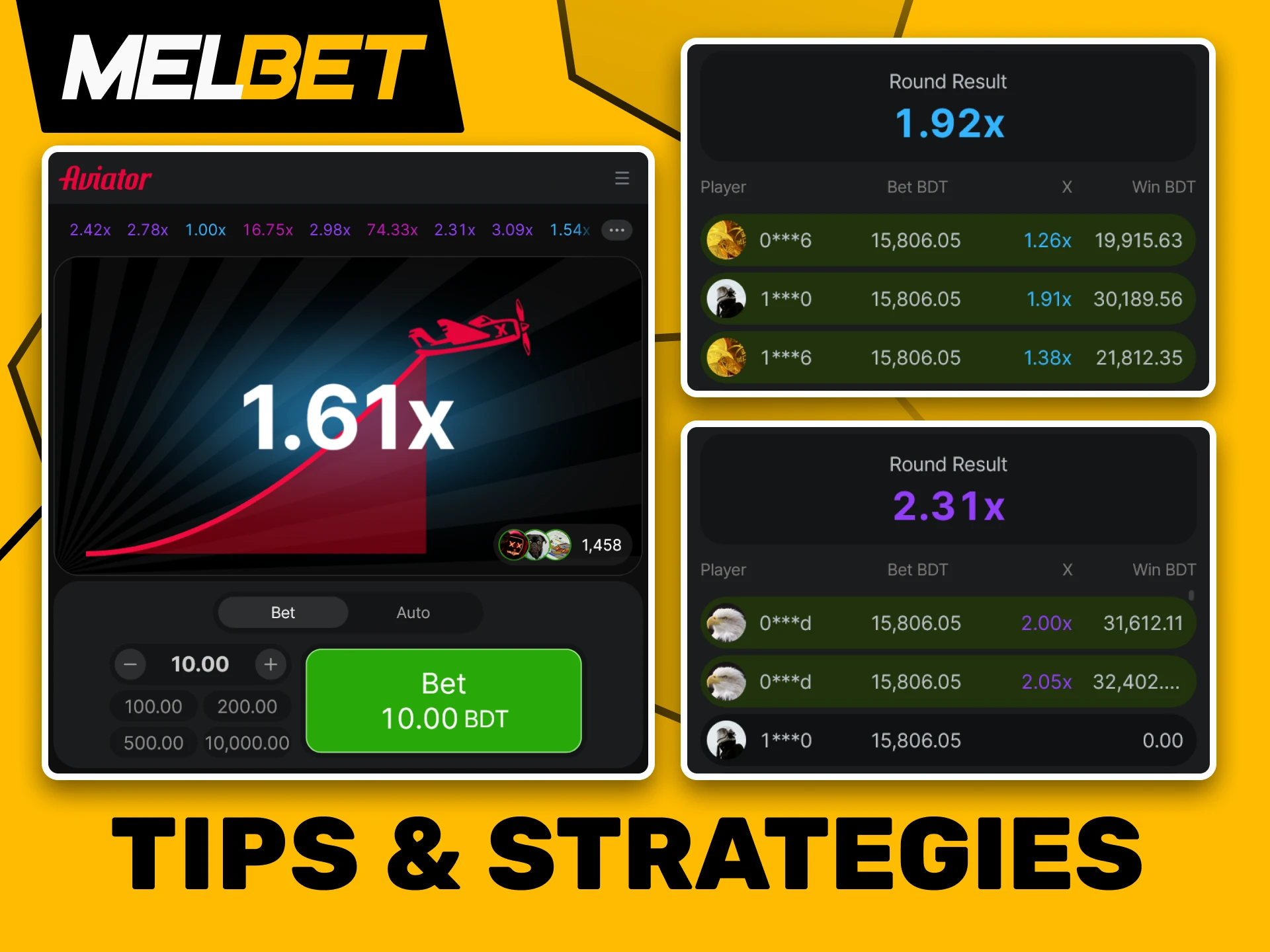 Play smart to maximize your potential earnings in the Aviator game at Melbet.